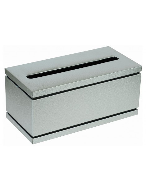 Kitchen Roll Box Silver/ Black