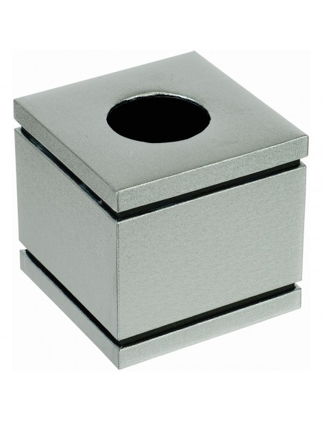 Tissue Roll Box Silver/ Black