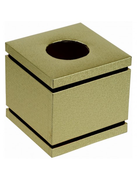 Tissue Roll Box Golden/ Black