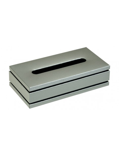 Tissue Box Silver/ Black